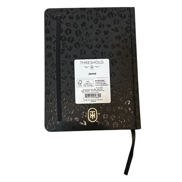 Threshold Black Leopard Print Notebook - Picture 3 of 4